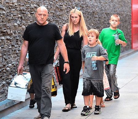 Bridget Norris with her husband and sons